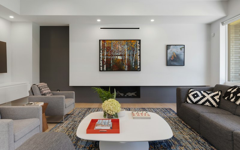 Freshly decorated living room