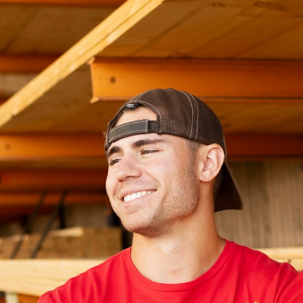 Smiling tradesman